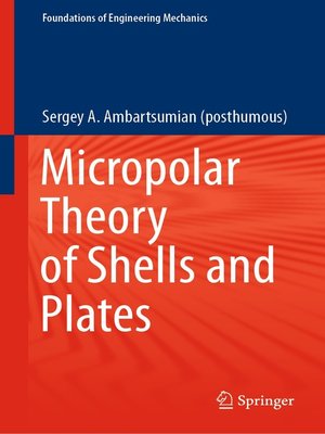 cover image of Micropolar Theory of Shells and Plates